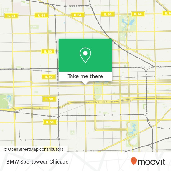 Mapa de BMW Sportswear, 3950 W Madison St Chicago, IL 60624