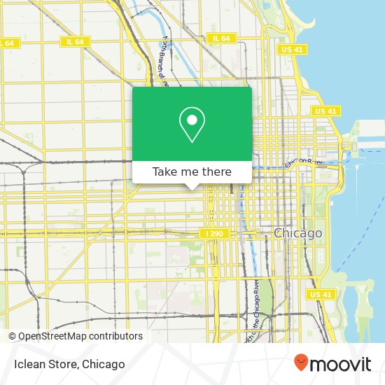 Mapa de Iclean Store, 917 W Washington Blvd Chicago, IL 60607