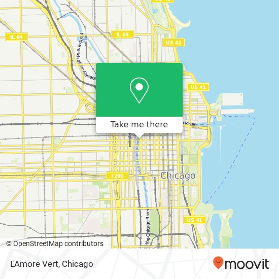 Mapa de L'Amore Vert, 150 N Wacker Dr Chicago, IL 60606