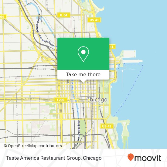 Mapa de Taste America Restaurant Group, 1 N La Salle St Chicago, IL 60602