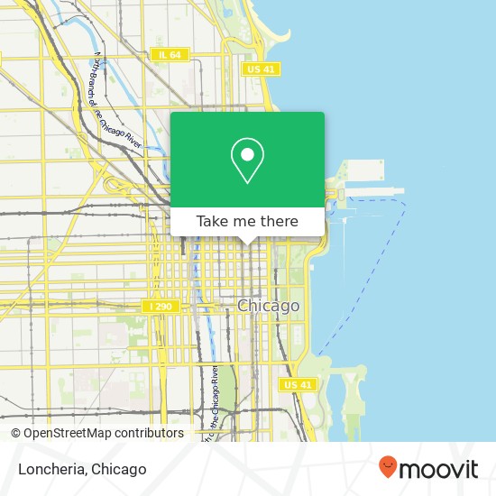 Mapa de Loncheria, 108 N State St Chicago, IL 60602