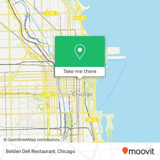 Mapa de Belden Deli Restaurant, 5 S Wabash Ave Chicago, IL 60603