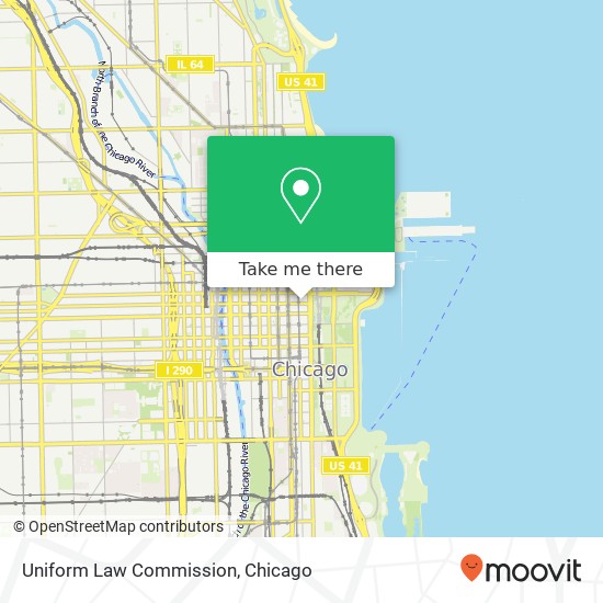Mapa de Uniform Law Commission, 111 N Wabash Ave Chicago, IL 60602