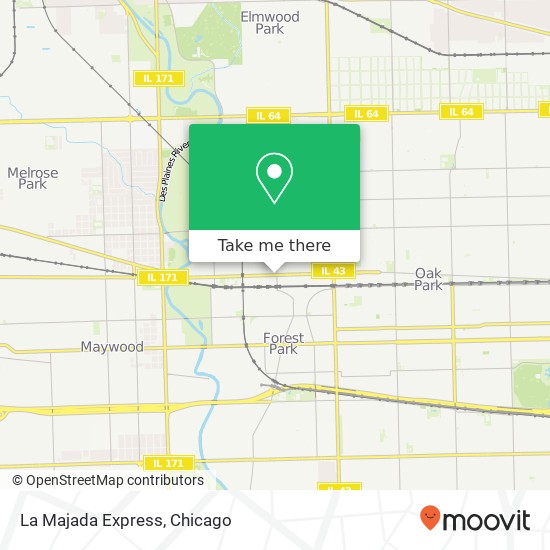 Mapa de La Majada Express, 7601 Lake St River Forest, IL 60305