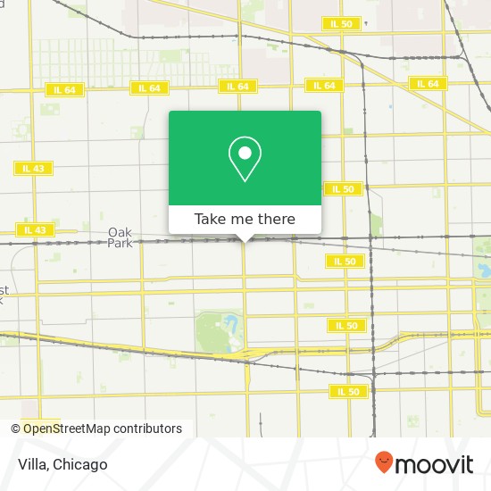 Mapa de Villa, 345 N Central Ave Chicago, IL 60644