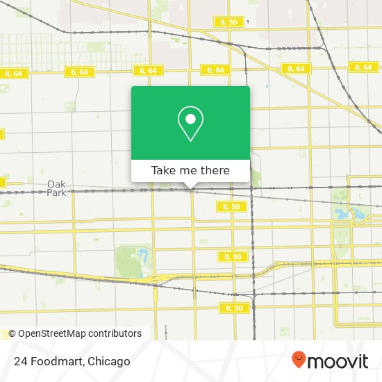 Mapa de 24 Foodmart, 360 N Laramie Ave Chicago, IL 60644