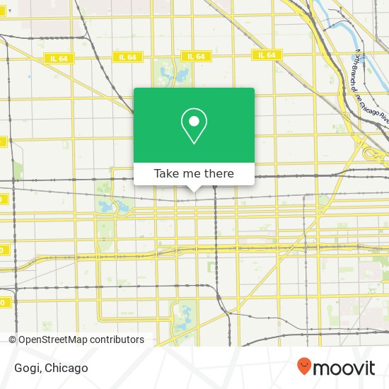 Mapa de Gogi, 240 N. California Ave. Chicago, IL 60659