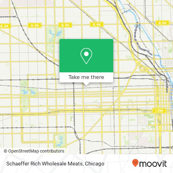 Mapa de Schaeffer Rich Wholesale Meats, 2300 W Lake St Chicago, IL 60612