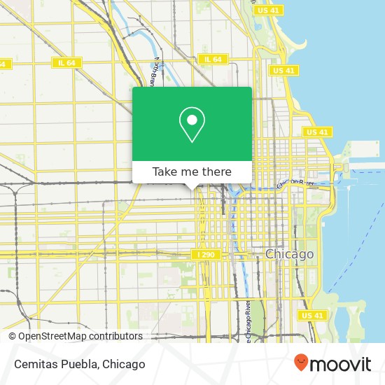 Mapa de Cemitas Puebla, 817 W Fulton Market Chicago, IL 60607