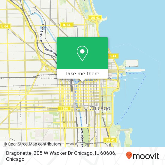 Mapa de Dragonette, 205 W Wacker Dr Chicago, IL 60606