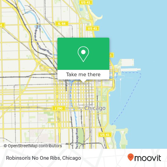 Mapa de Robinson's No One Ribs, 201 N Clark St Chicago, IL 60601