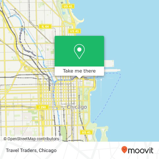 Mapa de Travel Traders, 151 E Wacker Dr Chicago, IL 60601