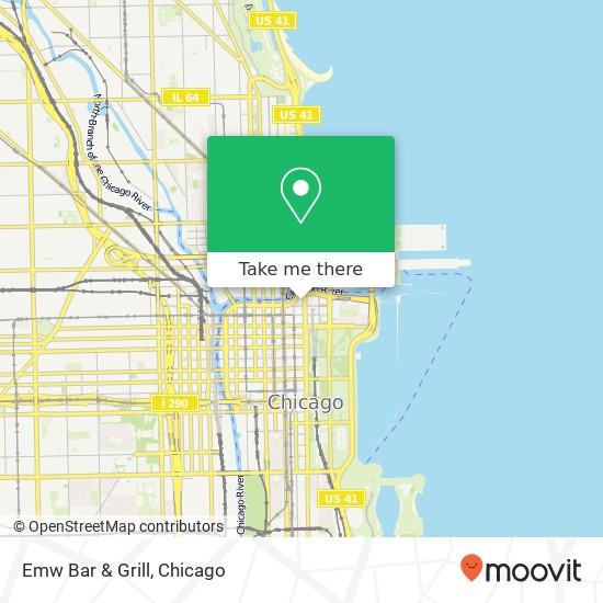 Mapa de Emw Bar & Grill, 316 N Michigan Ave Chicago, IL 60601