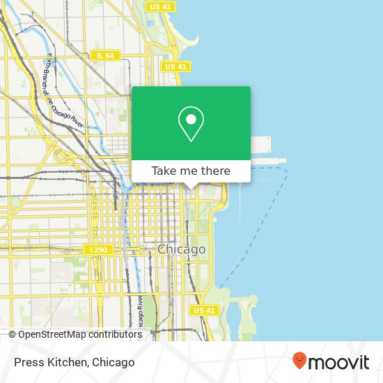 Mapa de Press Kitchen, 211 N Stetson Ave Chicago, IL 60601