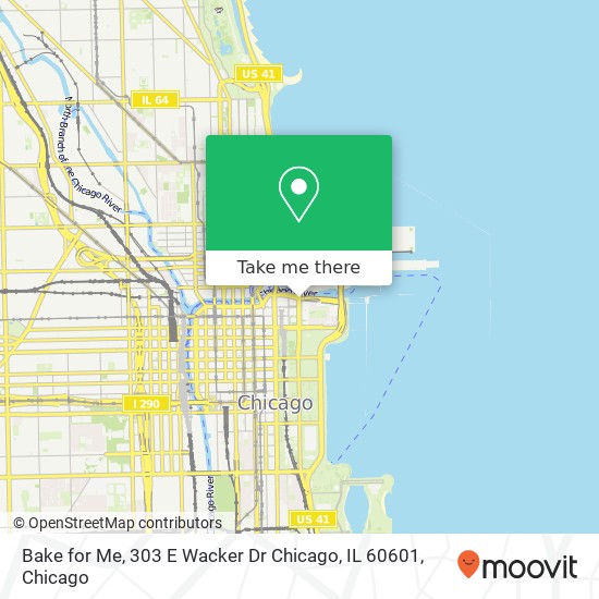 Mapa de Bake for Me, 303 E Wacker Dr Chicago, IL 60601