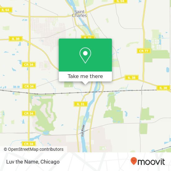 Mapa de Luv the Name, 312 S 3rd St Geneva, IL 60134