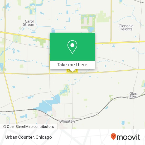 Mapa de Urban Counter, N Main St Wheaton, IL 60187