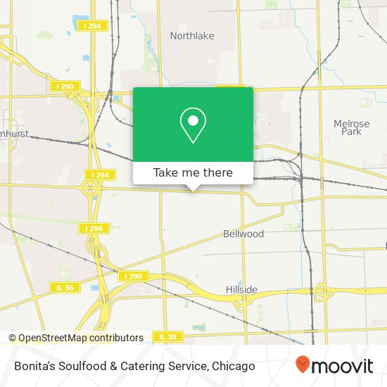 Bonita's Soulfood & Catering Service, 5020 St Charles Rd Bellwood, IL 60104 map