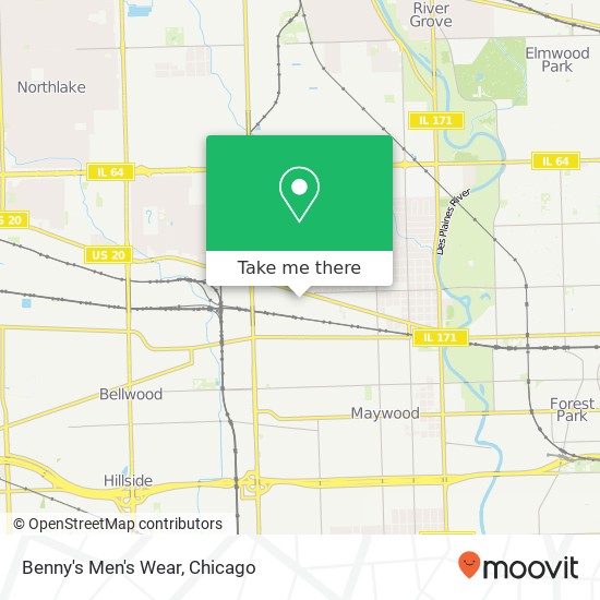 Benny's Men's Wear, 139 N 19th Ave Melrose Park, IL 60160 map