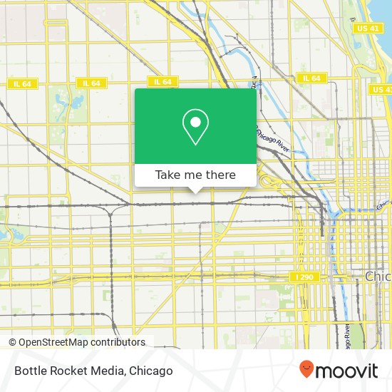 Mapa de Bottle Rocket Media, 1732 W Hubbard St Chicago, IL 60622