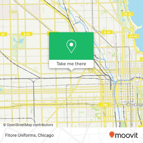 Mapa de Fitore Uniforms, 527 N Ashland Ave Chicago, IL 60622