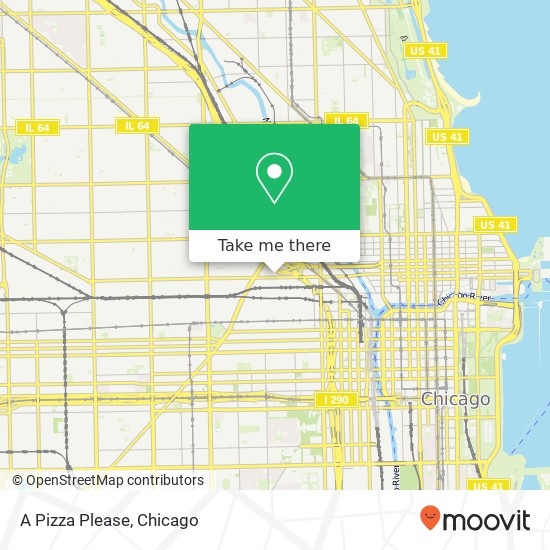 Mapa de A Pizza Please, 1118 W Grand Ave Chicago, IL 60642