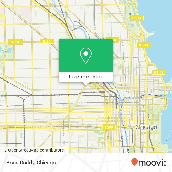 Mapa de Bone Daddy, 551 N Ogden Ave Chicago, IL 60642