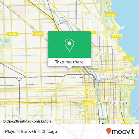 Mapa de Player's Bar & Grill, 551 N Ogden Ave Chicago, IL 60642