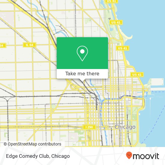 Mapa de Edge Comedy Club, 777 N Green St Chicago, IL 60642