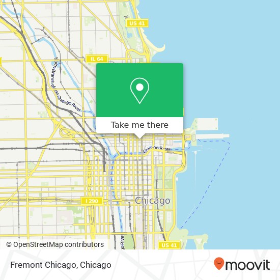 Mapa de Fremont Chicago, 15 W Illinois St Chicago, IL 60654