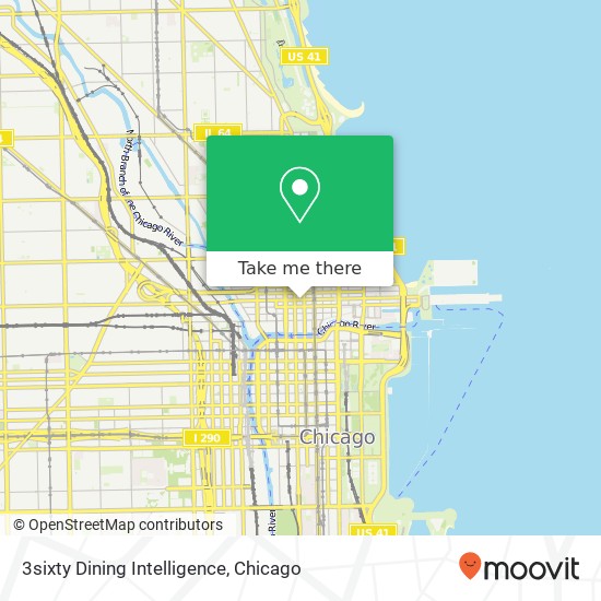 Mapa de 3sixty Dining Intelligence, 59 W Grand Ave Chicago, IL 60654