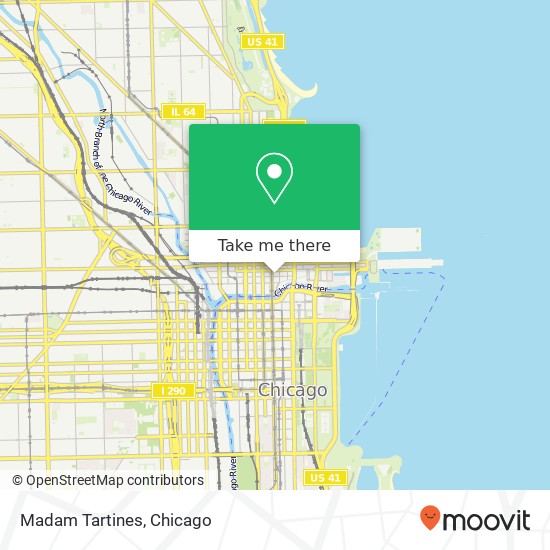 Mapa de Madam Tartines, 22 E Hubbard St Chicago, IL 60611