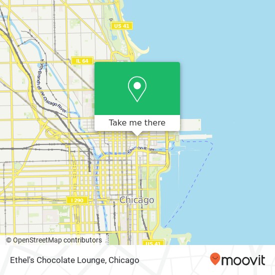 Mapa de Ethel's Chocolate Lounge, 520 N Michigan Ave Chicago, IL 60611