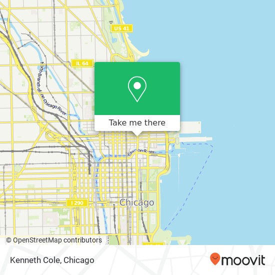 Mapa de Kenneth Cole, 540 N Michigan Ave Chicago, IL 60611