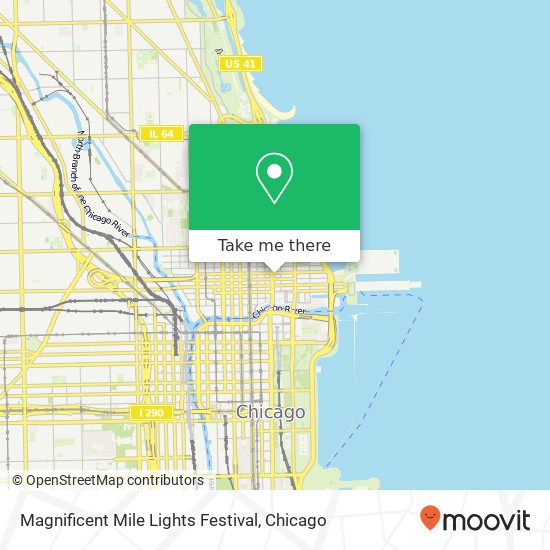 Mapa de Magnificent Mile Lights Festival