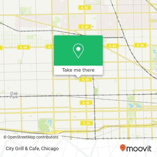 Mapa de City Grill & Cafe, 4942 W Chicago Ave Chicago, IL 60651