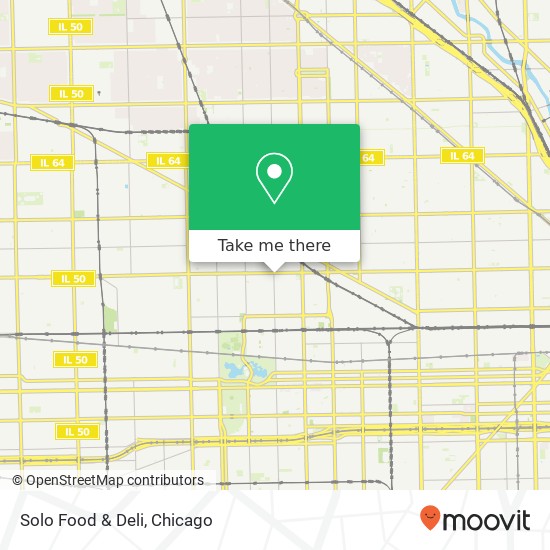 Mapa de Solo Food & Deli, 3359 W Chicago Ave Chicago, IL 60651