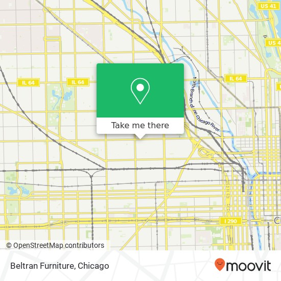 Mapa de Beltran Furniture, 1911 W Chicago Ave Chicago, IL 60622