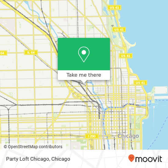 Mapa de Party Loft Chicago