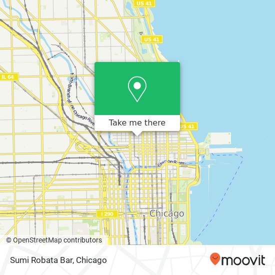 Mapa de Sumi Robata Bar, 702 N. Wells St Chicago, IL