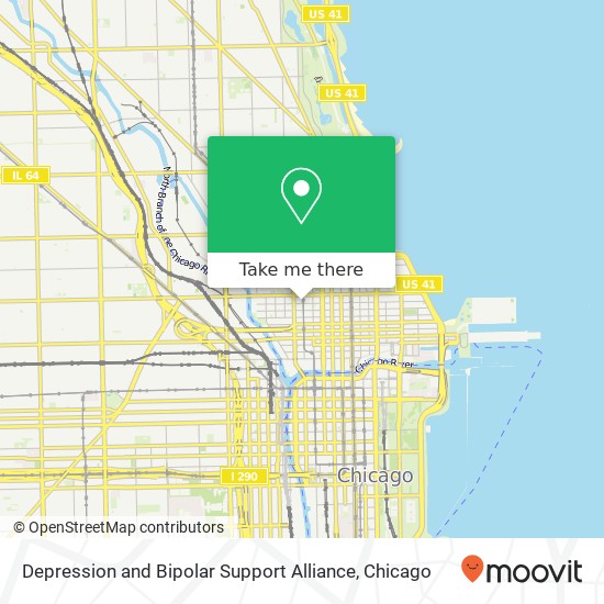 Mapa de Depression and Bipolar Support Alliance, 730 N Franklin St Chicago, IL 60654