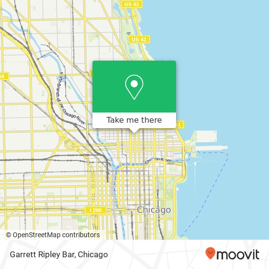 Mapa de Garrett Ripley Bar, 712 N Clark St Chicago, IL 60654