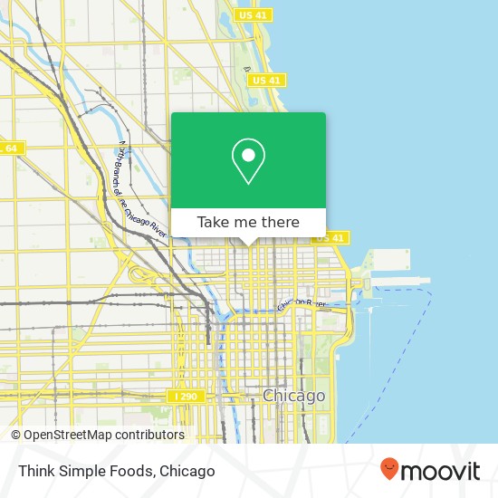 Mapa de Think Simple Foods, 770 N La Salle Dr Chicago, IL 60654