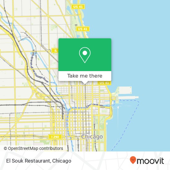 Mapa de El Souk Restaurant, 808 N State St Chicago, IL 60610