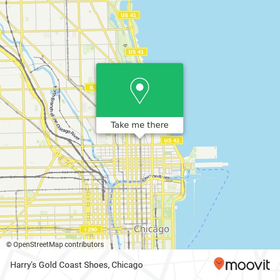 Mapa de Harry's Gold Coast Shoes, 1 W Chestnut St Chicago, IL 60610