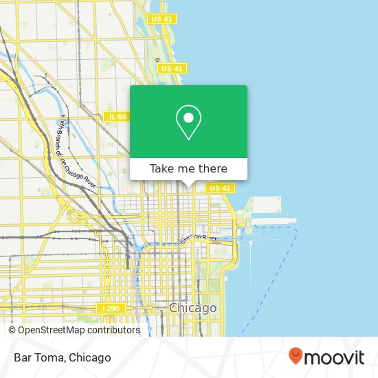 Mapa de Bar Toma, 110 E Pearson St Chicago, IL 60611