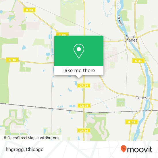 Mapa de hhgregg, 710 Commons Dr Geneva, IL 60134