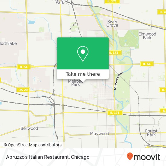 Abruzzo's Italian Restaurant, 1509 Division St Melrose Park, IL 60160 map