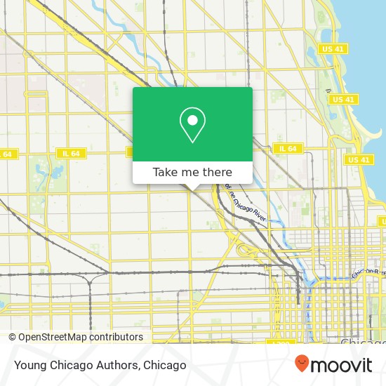 Mapa de Young Chicago Authors, 1180 N Milwaukee Ave Chicago, IL 60642