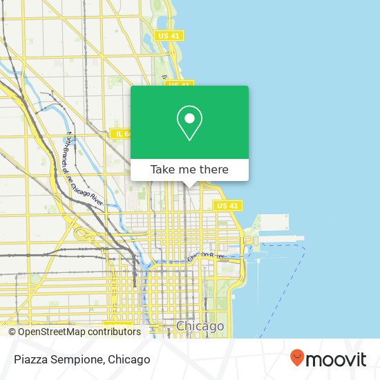 Mapa de Piazza Sempione, 34 E Oak St Chicago, IL 60611